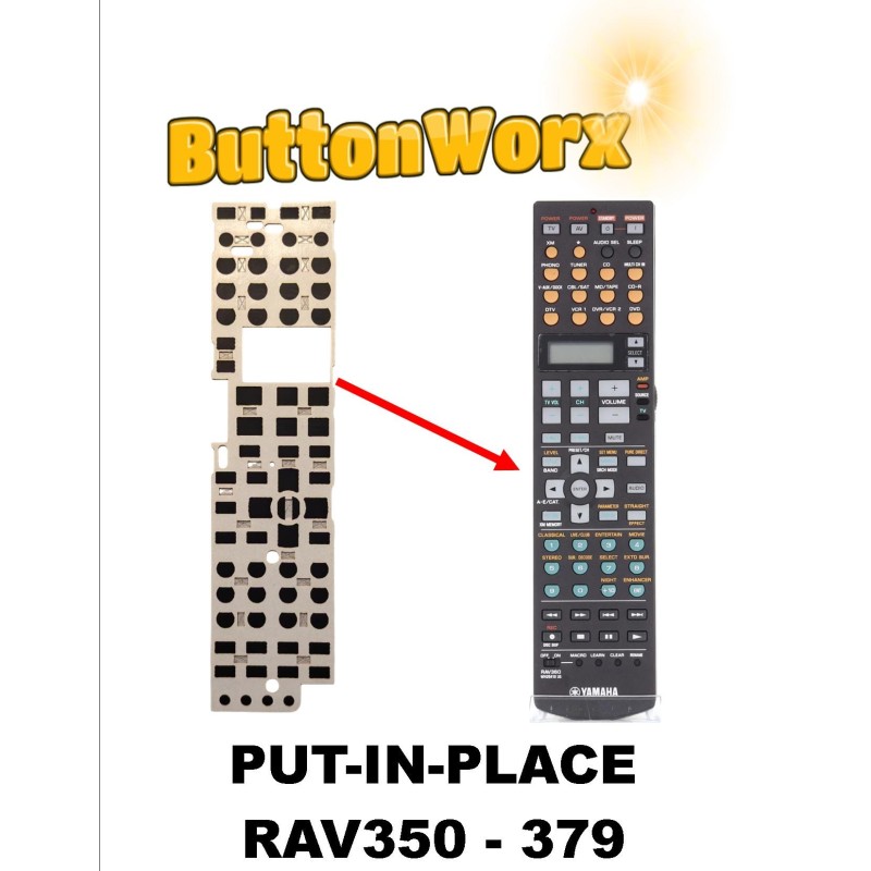Yamaha RAV350 RAV360 RAV370 Series Remote Control Button Repair Pad Yamaha RAV350 RAV360 RAV370 Series Remote Control Button Repair Pad