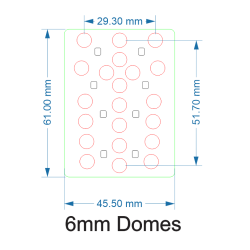 Motorola XTS Snap Dome Button Array