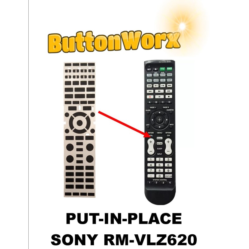 Button Repair Sony RM-VLZ620 Remote Control