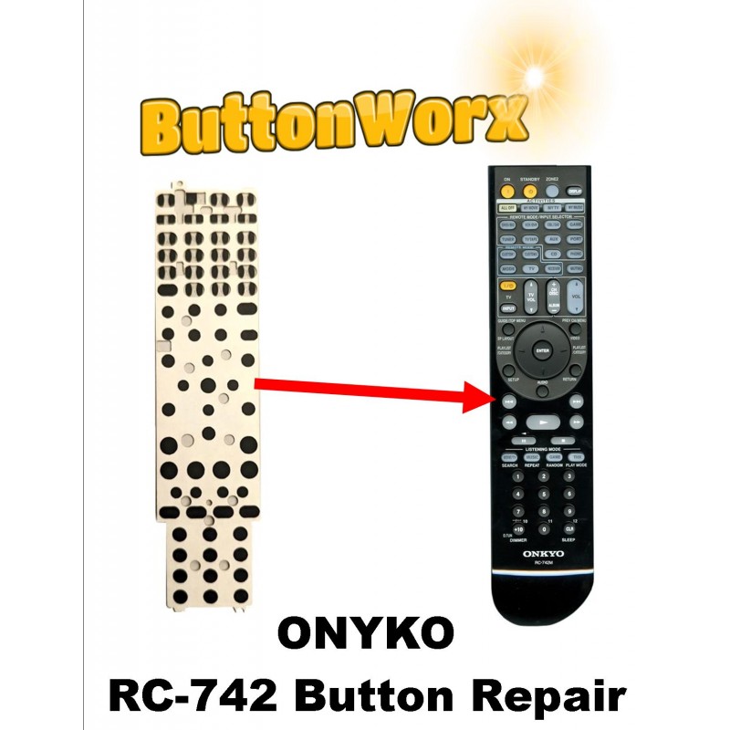 Onkyo / Integra Remote Control Button Repair -- RC-742M, RC-744M, RC-745M, RC-746M,  RC-770M, RC-807M, RC-809M, RC-810M, RC-840M