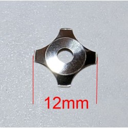 Snap Dome Cross Shape 12mm With Hole