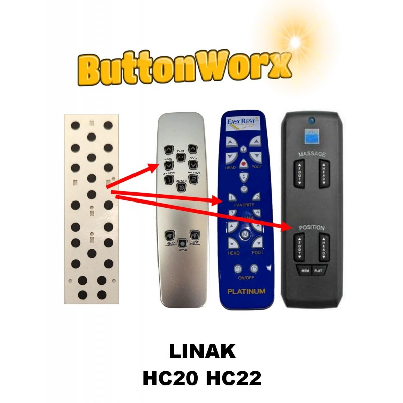 HC20 HC22 Remote Control Button Repair Membrane