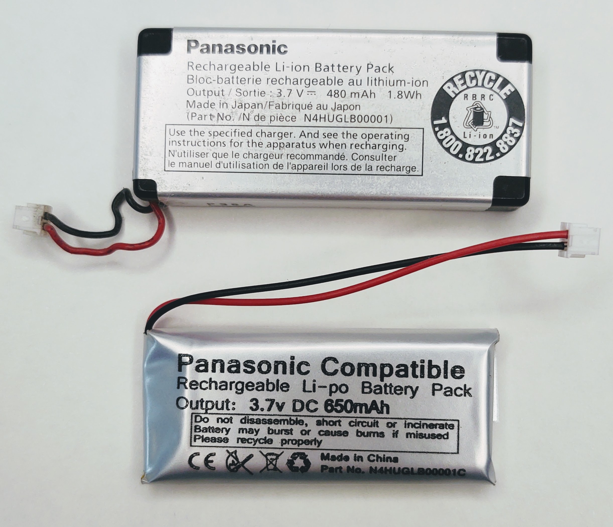 KX-TD7690 Battery Comparison